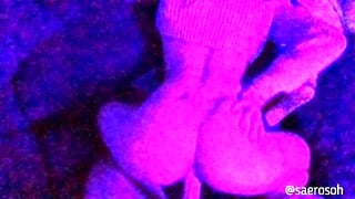Petite Chick Sucks and Fucks His Big Cock After a Late-night Movie – Amateur Saerosoh